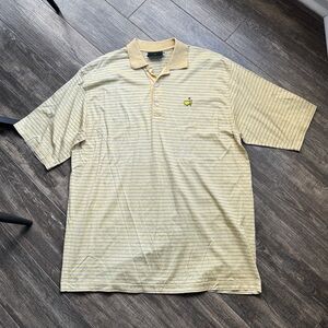 Masters polo striped white yellow L